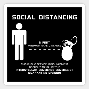 Social Distancing Hugger - white Magnet